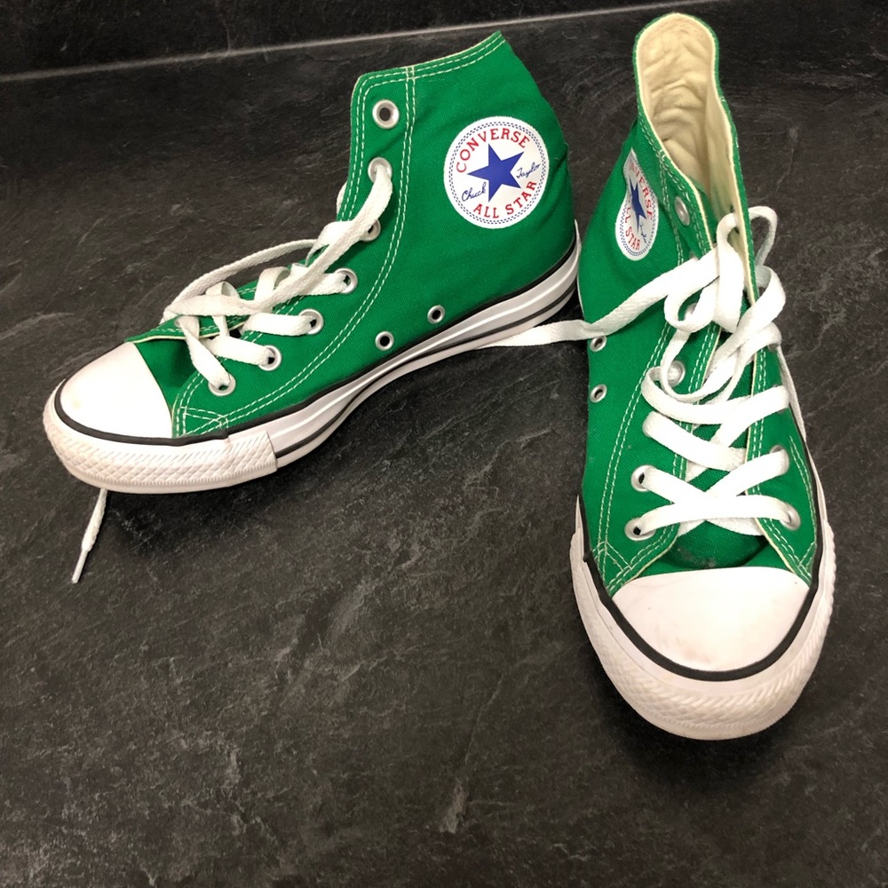 Green hightop converse